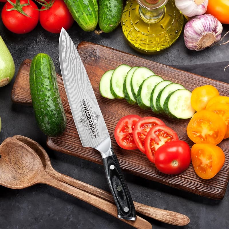 Husband's 8-Inch Professional Chef's Knife - Anniversary Gift