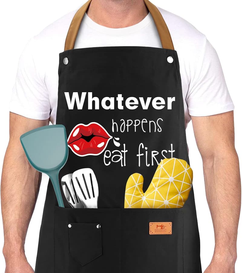 Father's Day BBQ Apron for Men with 3 Pockets