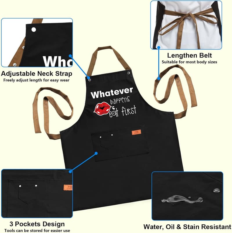 Father's Day BBQ Apron for Men with 3 Pockets