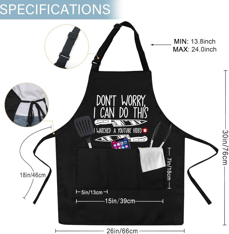 Father's Day Funny Grill Apron for Men - Great Gift from Kids