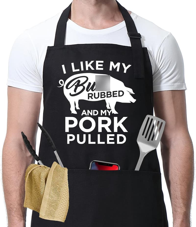 Funny BBQ Apron for Men - Ideal Father's Day Gift