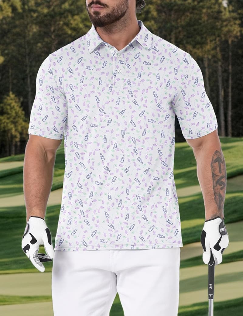Men's Golf Polo Shirt - Moisture-Wicking Short Sleeve