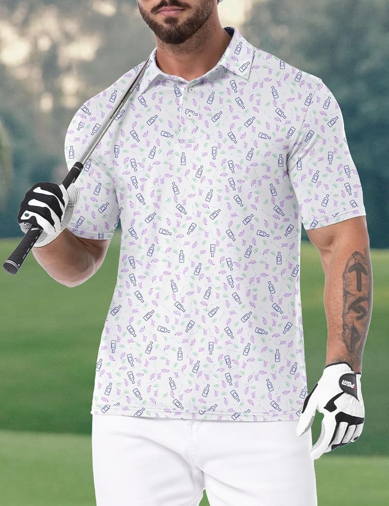 Men's Golf Polo Shirt - Moisture-Wicking Short Sleeve