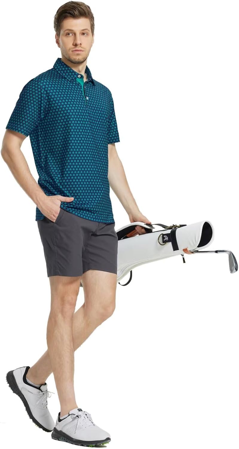 Men's Moisture-Wicking Golf Polo Shirt - Short Sleeve