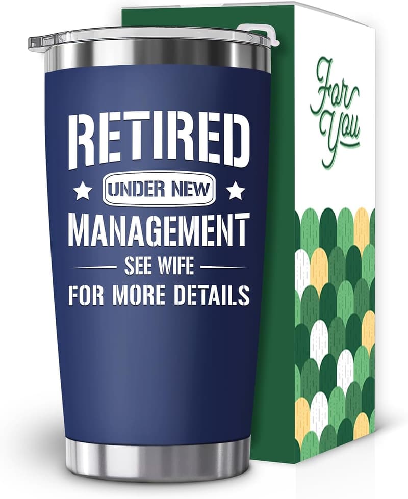 Retirement Gifts - Funny 20oz Navy Tumbler for Men