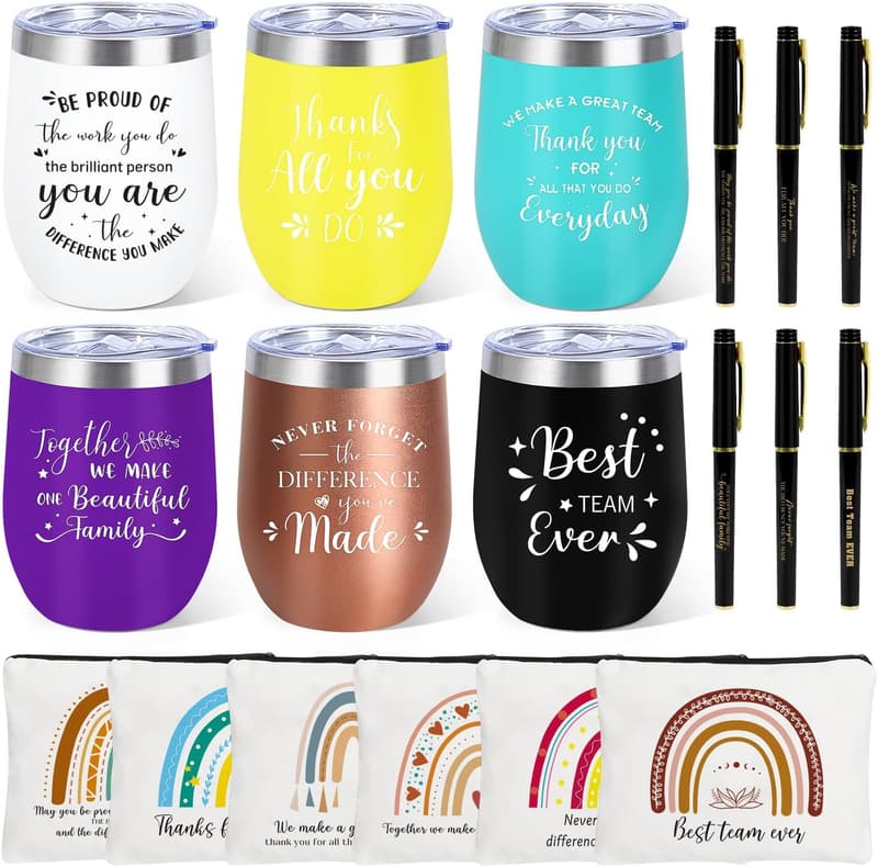 Administrative Professionals Day Gift Set for Women - 6-Piece Tumbler & Accessories