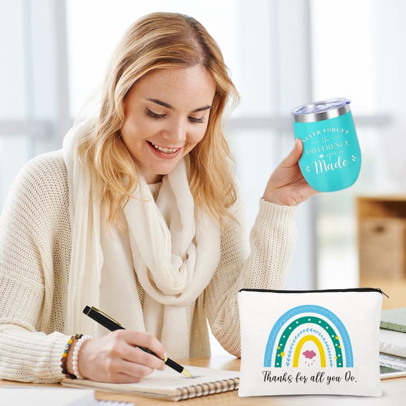 Administrative Professionals Day Gift Set for Women - 6-Piece Tumbler & Accessories