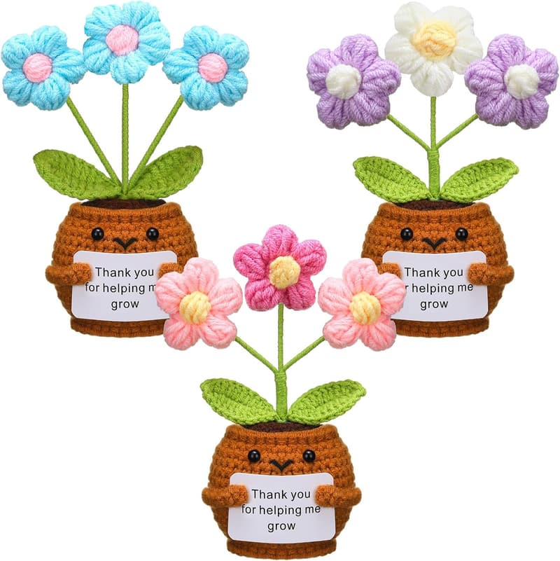 Teacher Appreciation Crochet Doll Set with Thank You Card