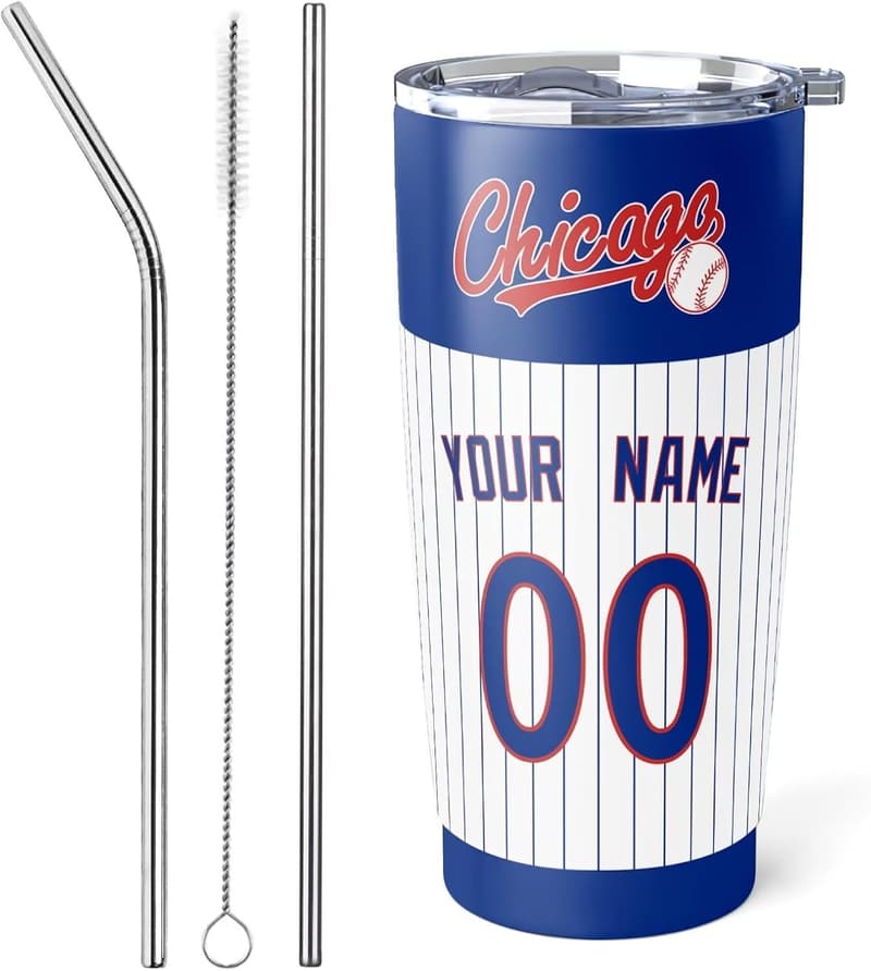 Personalized 20 oz Chicago Travel Mug for Men and Women