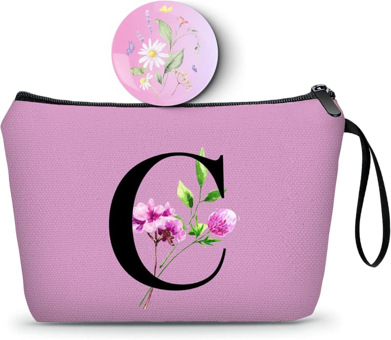 Personalized Monogrammed Cosmetic Bag for Moms & Friends