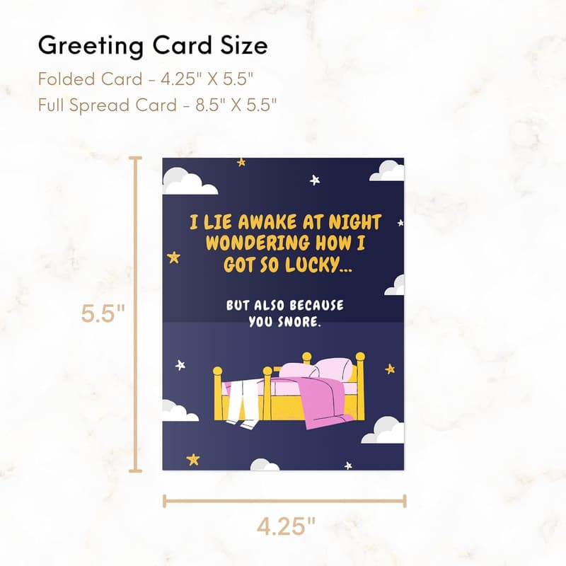 Funny Anniversary Card for Husband - Sarcastic Greeting Card