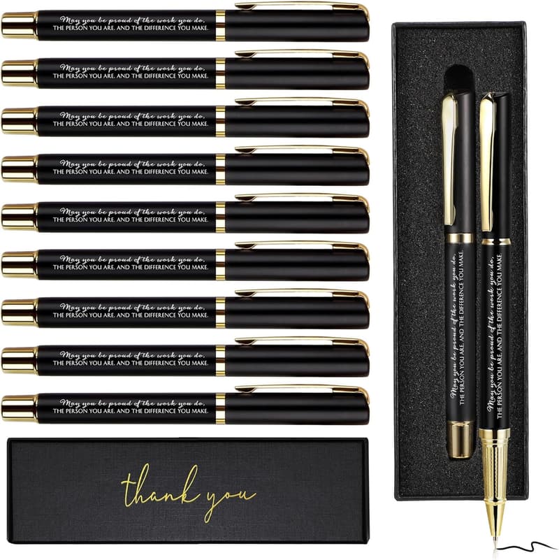 Employee Appreciation Thank You Pens Set with Inspirational Quotes