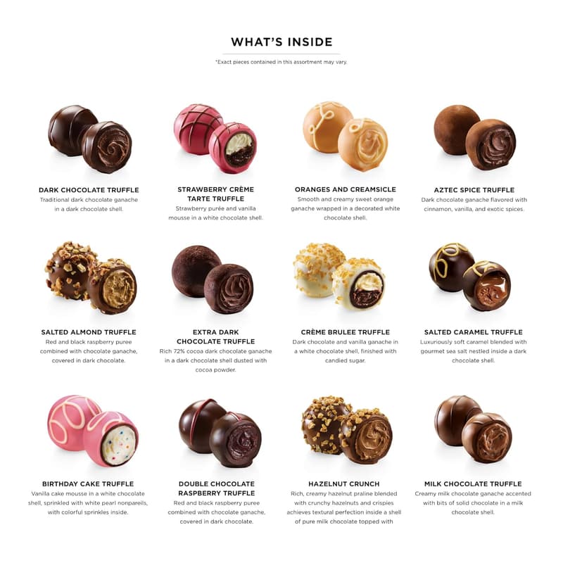 Gourmet Chocolate Truffle Gift Box for Birthdays, 24pcs