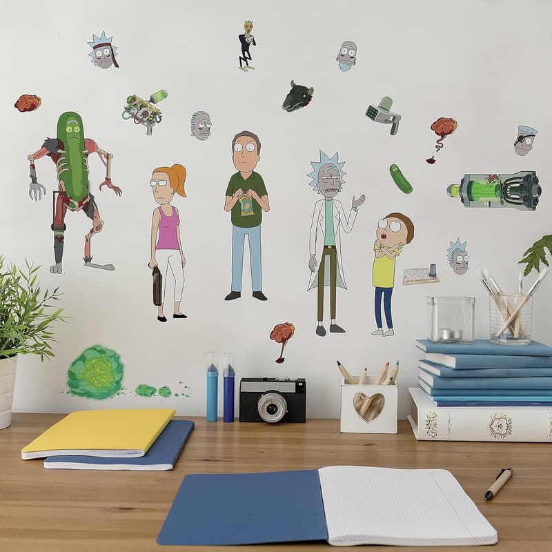 Rick and Morty Peel and Stick Wall Decals for Fans