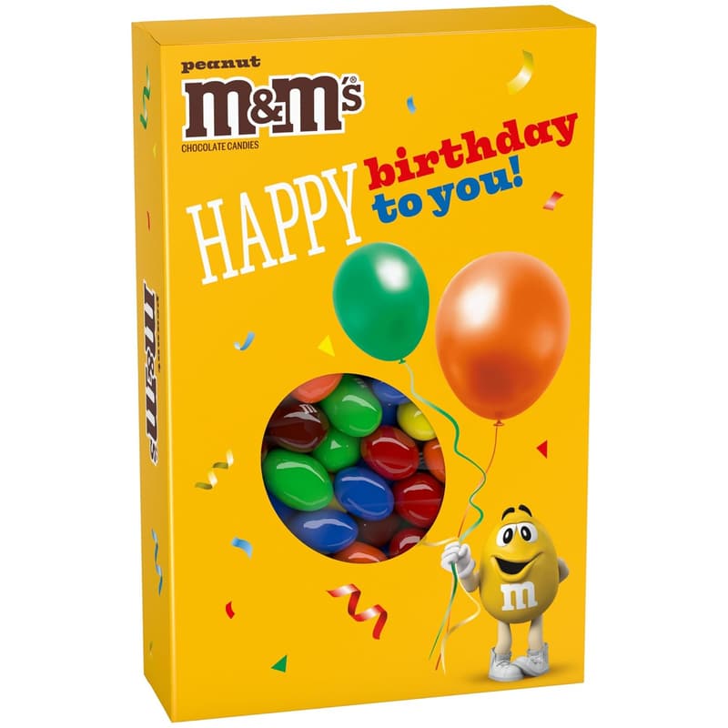 Happy Birthday Gift Box with M&M'S Peanut Milk Chocolate, 10.05 Oz