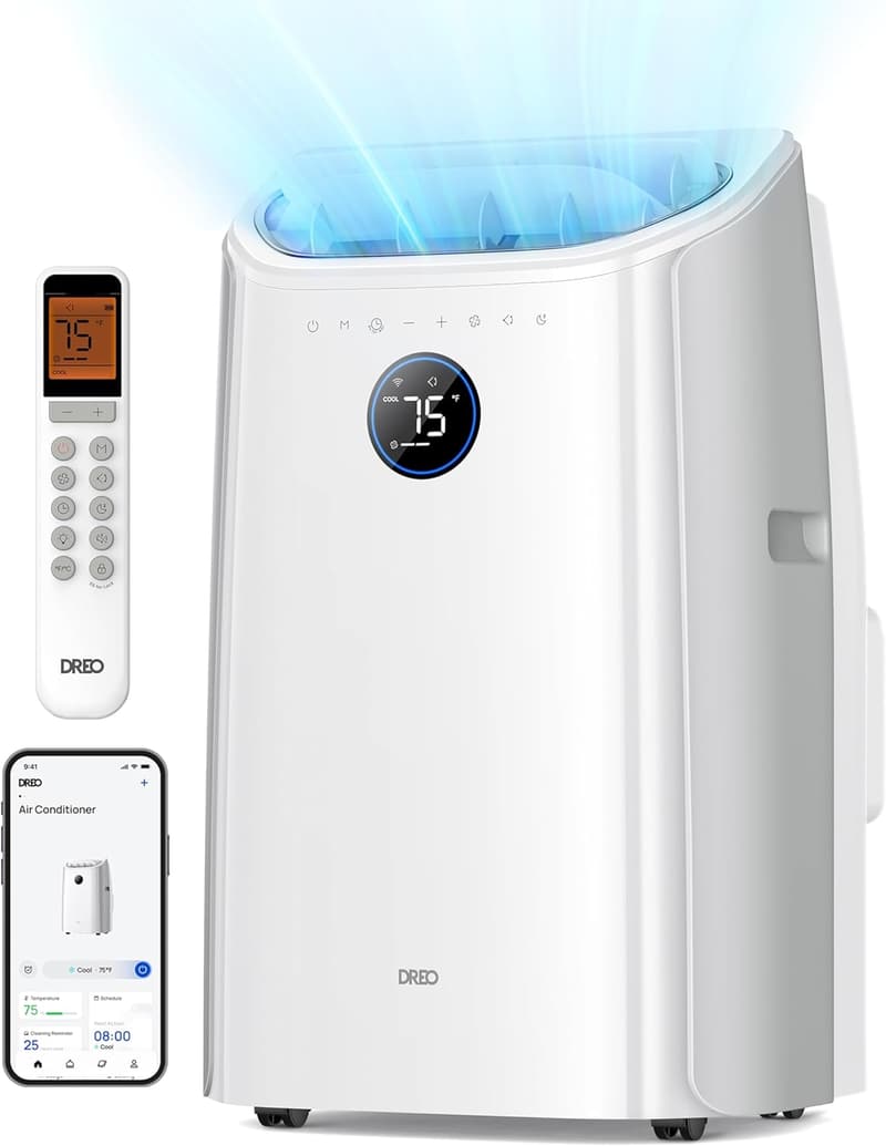 Dreo 12,000 BTU Portable Air Conditioner for Bedroom - Smart & Quiet