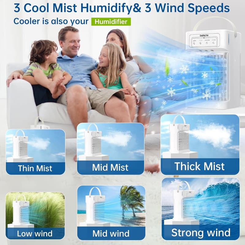 Portable Air Conditioner with Remote - 3-in-1 Mini Unit