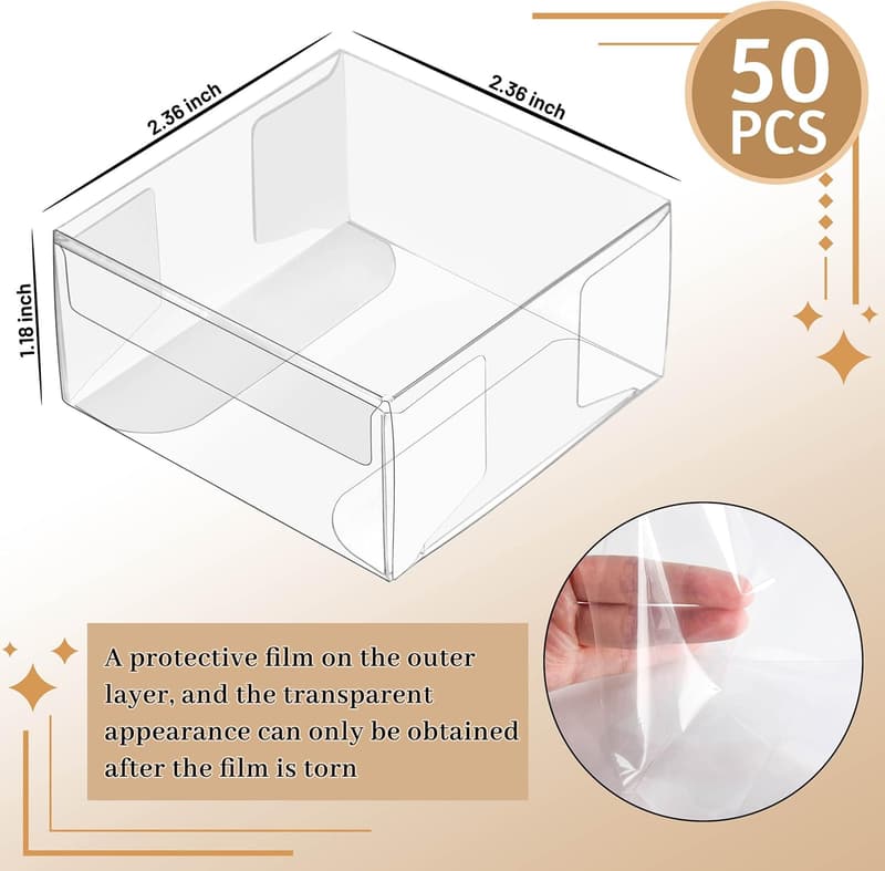 Clear Chocolate-Covered Oreo Boxes for Wedding & Party (50 PCS)