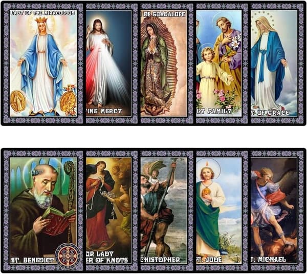 Catholic Saints Prayer Cards Set of 10 for All Recipients