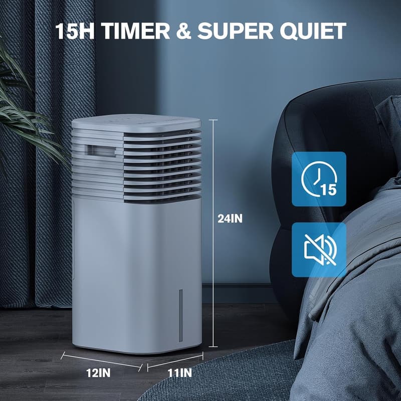 3-IN-1 Portable Air Conditioner with Remote, Ultra-Quiet