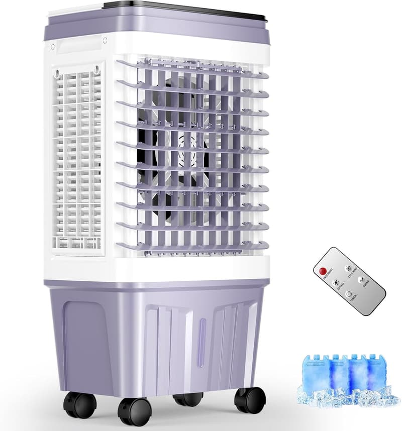 Portable Swamp Cooler with 3 Speed Fan & Remote Control