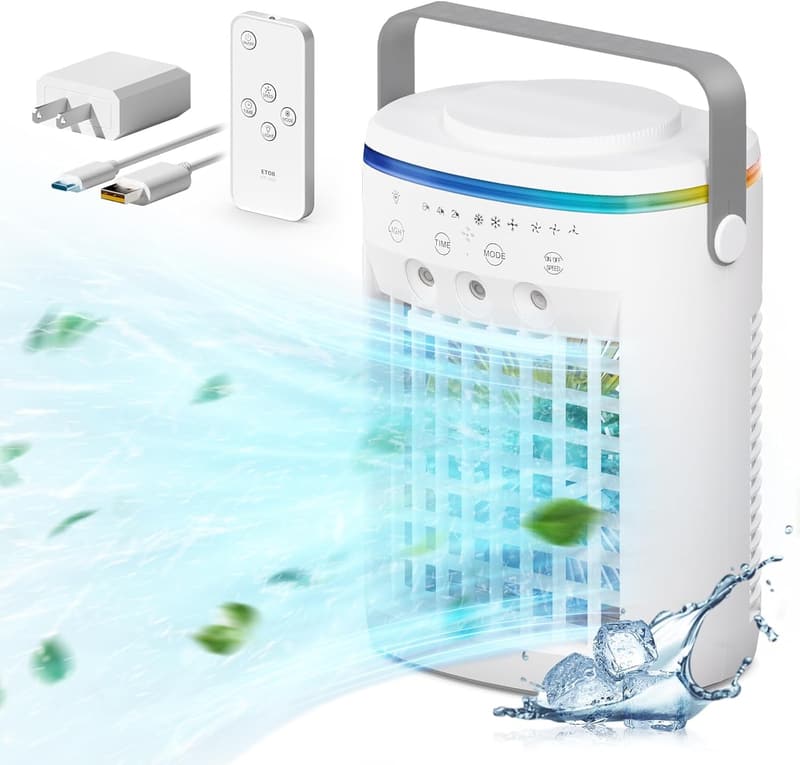 Portable Air Conditioner with Timer & Remote Control