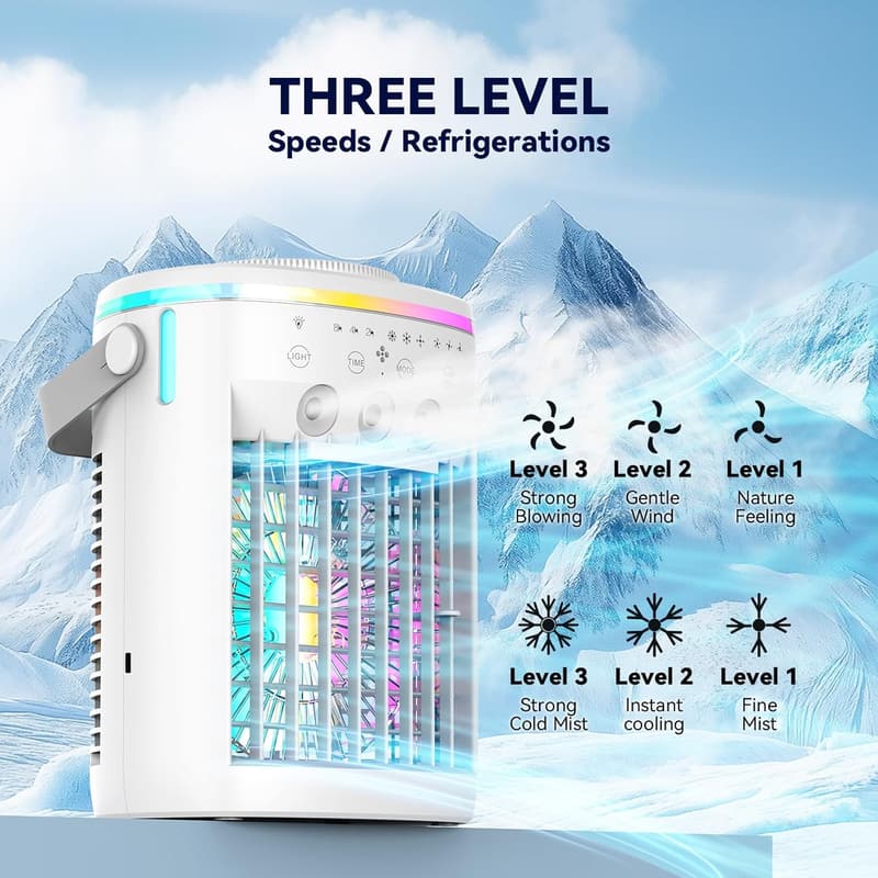 Portable Air Conditioner with Timer & Remote Control