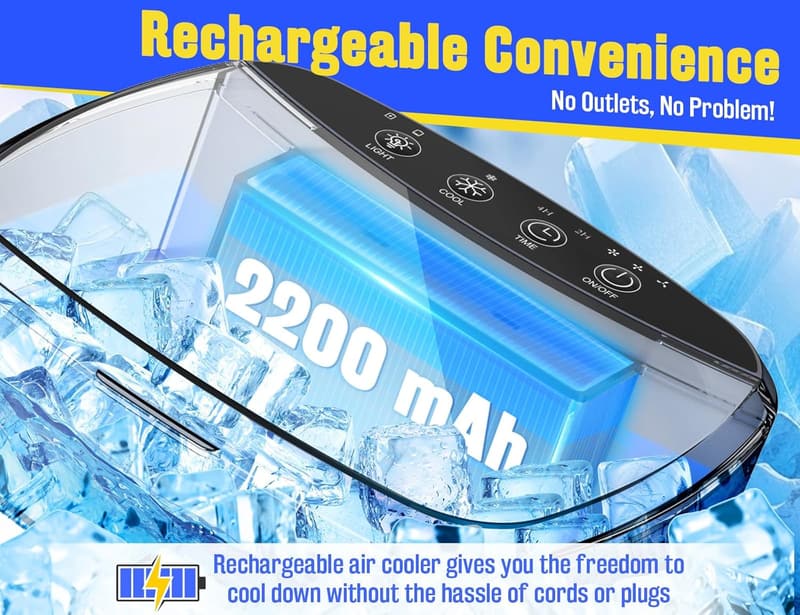 Portable Mini Air Conditioner with 3 Speeds & Timer