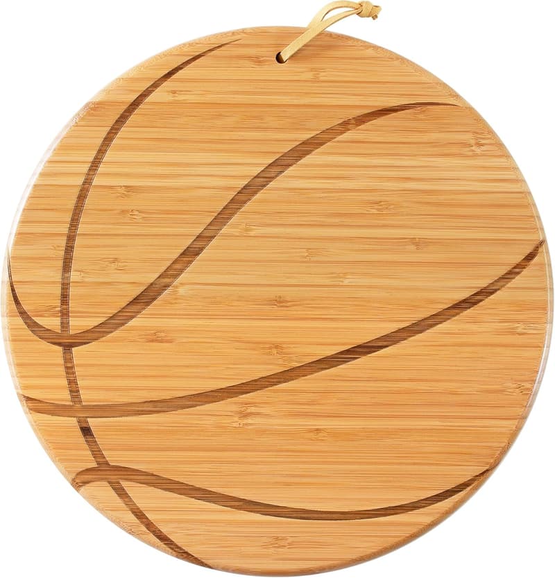 Basketball Shaped Bamboo Cutting Board - Perfect Gift for Fans