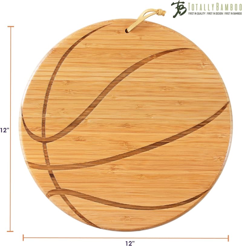 Basketball Shaped Bamboo Cutting Board - Perfect Gift for Fans