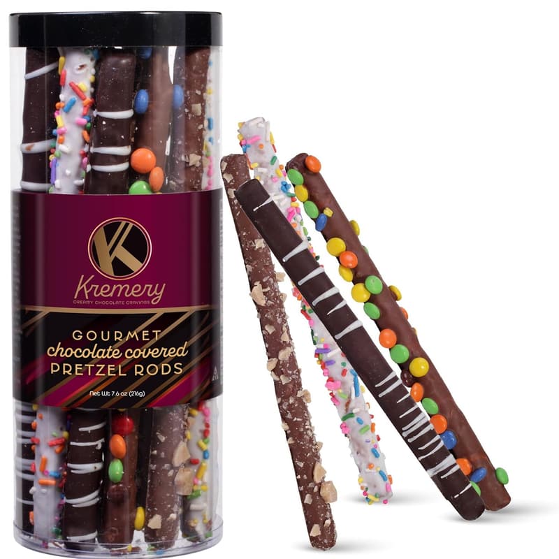 Father's Day Chocolate-Covered Pretzel Rods Gift Tube