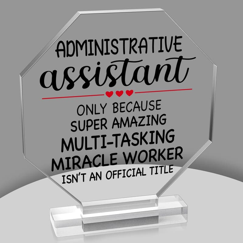 Administrative Assistant Appreciation Acrylic Keepsake Paperweight