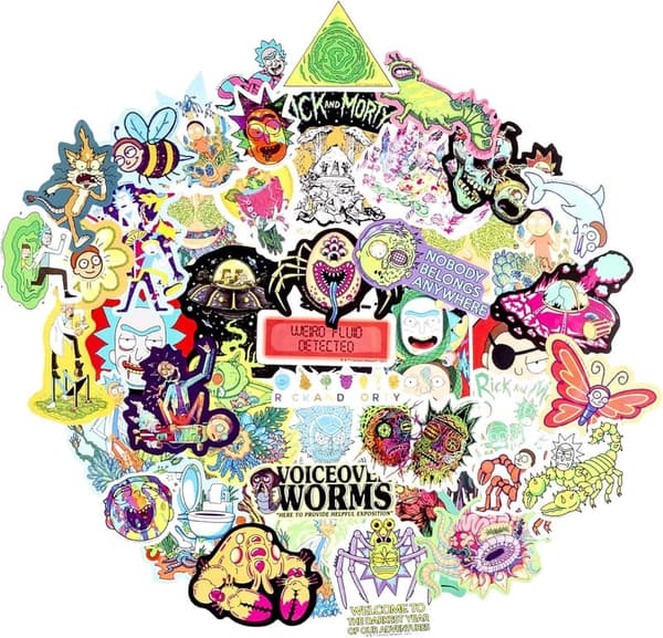 Rick and Morty Vinyl Sticker Pack - 50 Waterproof Stickers