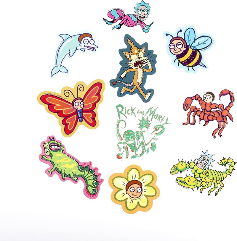 Rick and Morty Vinyl Sticker Pack - 50 Waterproof Stickers