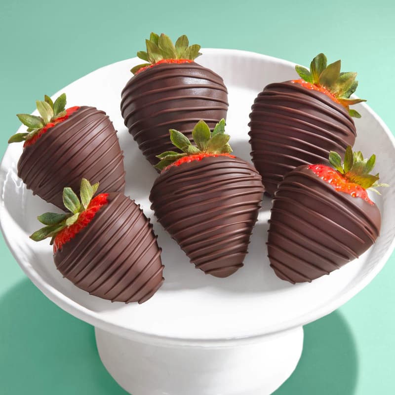 Tall, Dark & Dreamy Dipped Strawberries - 6 Pack