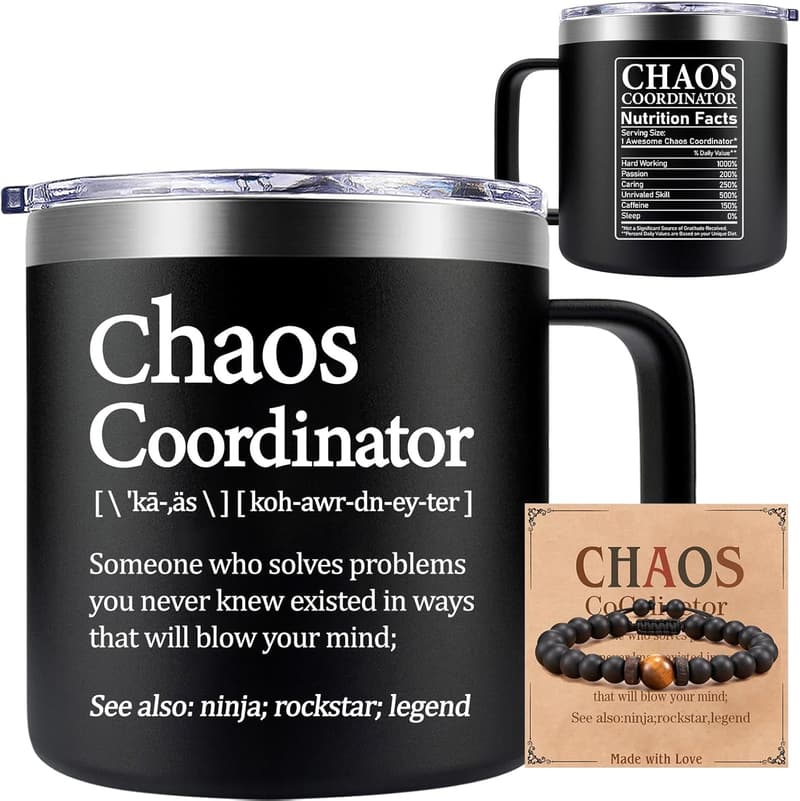 Teacher Appreciation Mug - 14 oz Chaos Coordinator Design