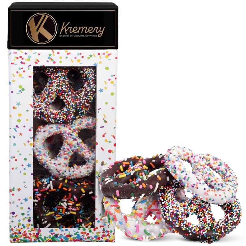Father's Day Chocolate Covered Pretzel Gift Basket - 12 Assorted