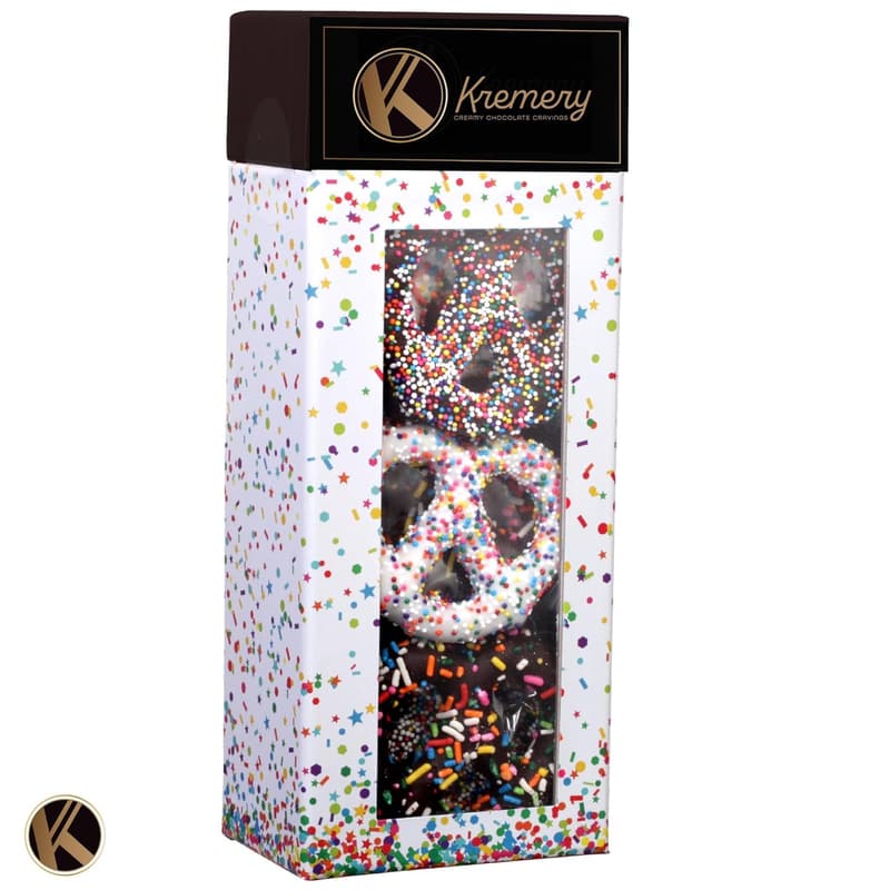 Father's Day Chocolate Covered Pretzel Gift Basket - 12 Assorted