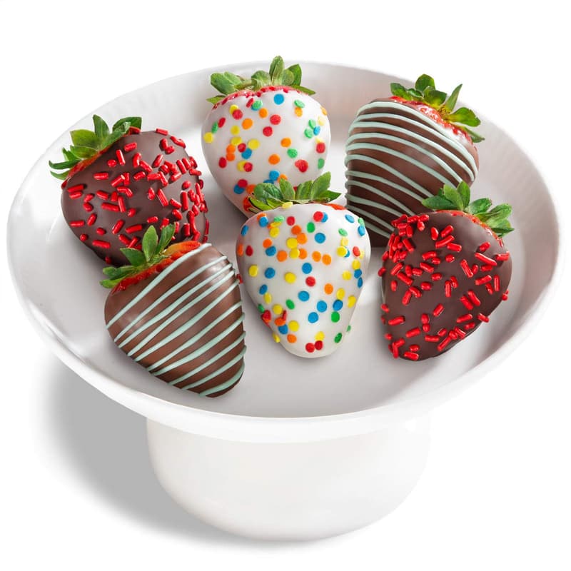Birthday Chocolate-Covered Strawberries - 6 Pieces