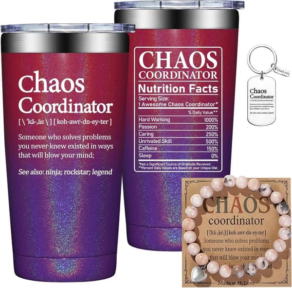 Teacher Appreciation Chaos Coordinator Tumbler Mug for Women
