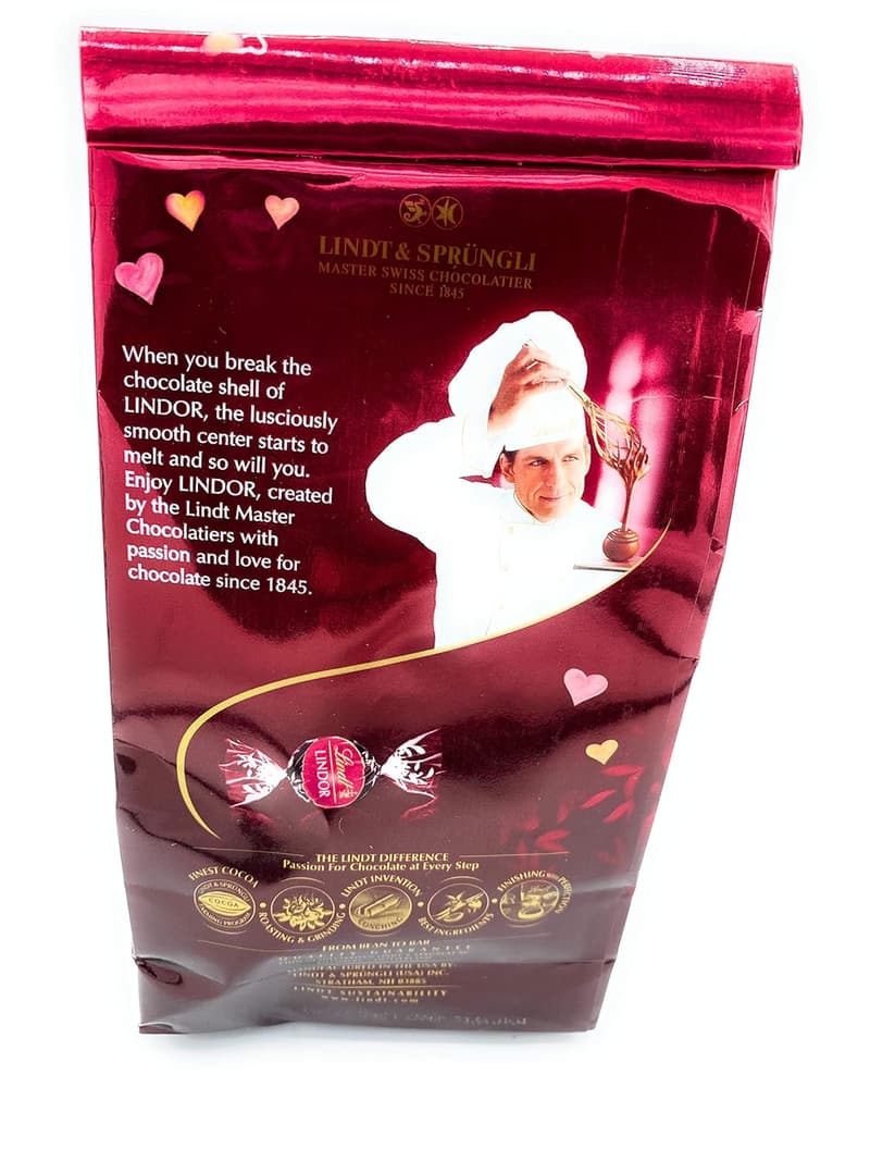 Valentine's Day Lindt Lindor Strawberry Dark Chocolate Truffles 6oz