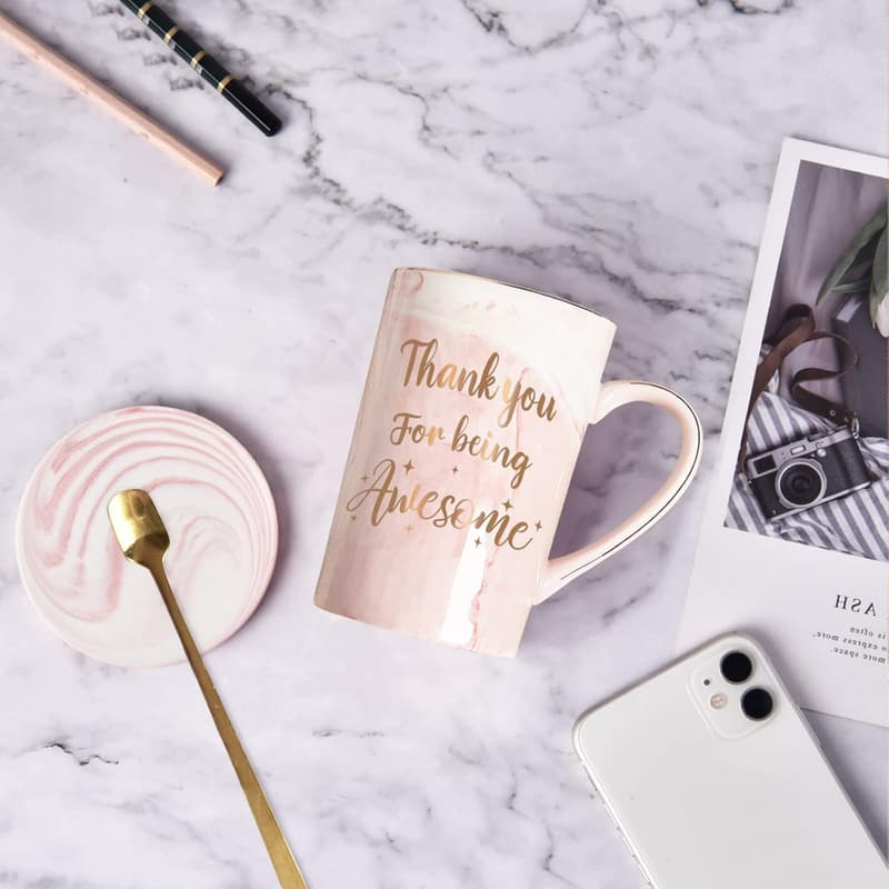 Employee Appreciation Mug for Women - 14 Oz Pink