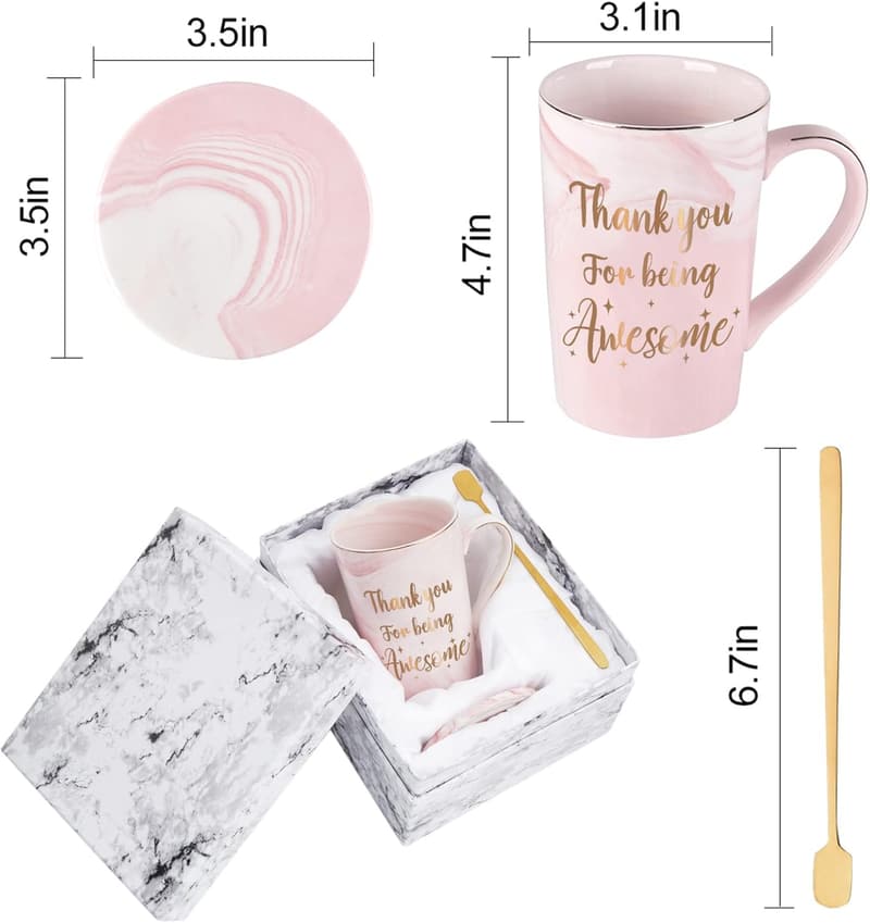 Employee Appreciation Mug for Women - 14 Oz Pink