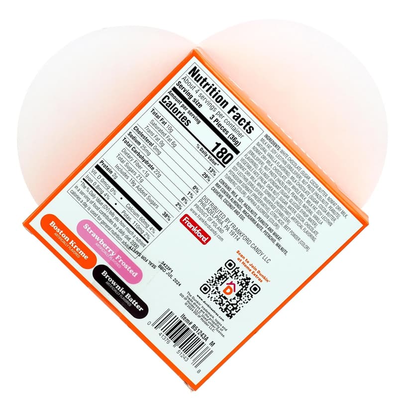 Valentine's Day Dunkin' Chocolates Heart Box Gift