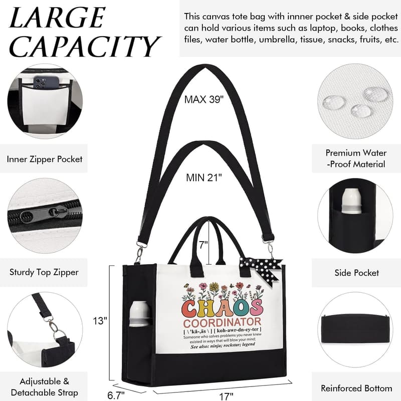 Administrative Professionals Day Canvas Tote Bag for Women