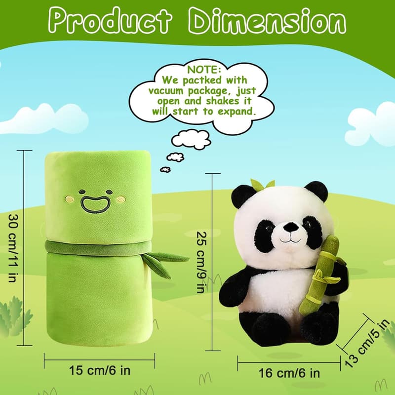 Panda Plush Toy in Bamboo Tube - 11.8 Inch Stuffed Animal
