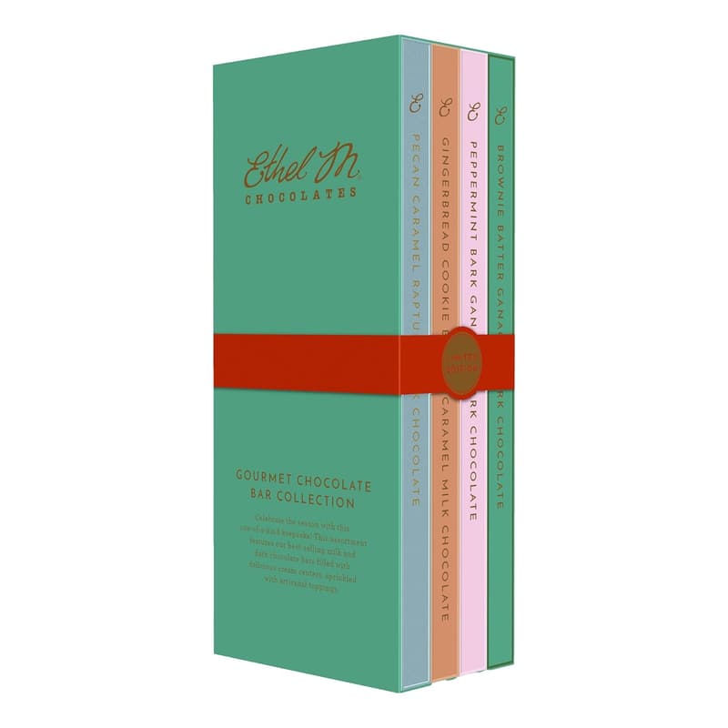 Gourmet Holiday Chocolate Bars 4-Pack Gift Set