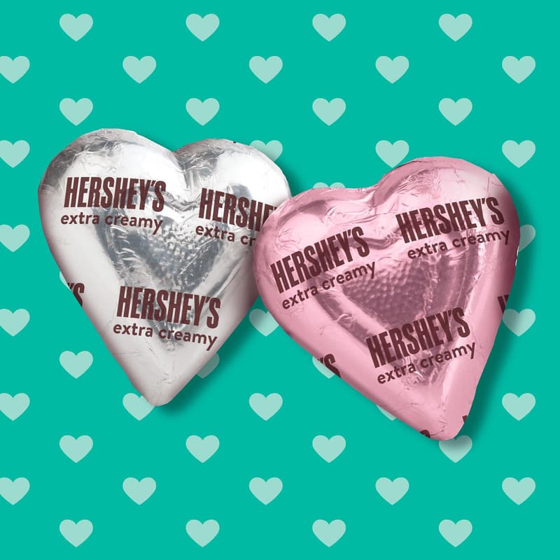 Valentine's Day HERSHEY'S Extra Creamy Milk Chocolate Hearts