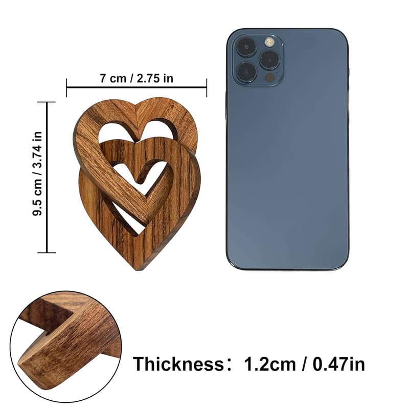 Valentine's Day Handmade Wooden Heart Gift for Couples