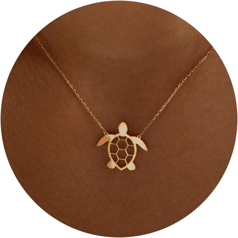 Dainty 14K Gold Bee & Animal Necklace for Women